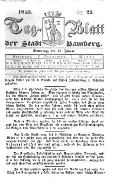 Tag-Blatt der Stadt Bamberg (Bamberger Tagblatt) Sonntag 23. Januar 1853