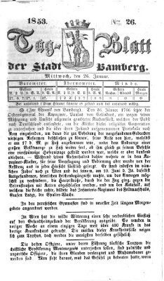 Tag-Blatt der Stadt Bamberg (Bamberger Tagblatt) Mittwoch 26. Januar 1853