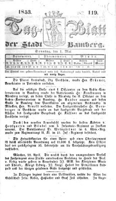 Tag-Blatt der Stadt Bamberg (Bamberger Tagblatt) Sonntag 1. Mai 1853