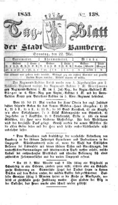 Tag-Blatt der Stadt Bamberg (Bamberger Tagblatt) Sonntag 22. Mai 1853