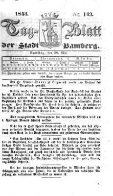 Tag-Blatt der Stadt Bamberg (Bamberger Tagblatt) Samstag 28. Mai 1853