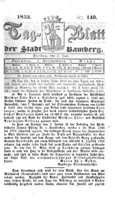 Tag-Blatt der Stadt Bamberg (Bamberger Tagblatt) Freitag 3. Juni 1853