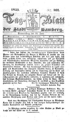 Tag-Blatt der Stadt Bamberg (Bamberger Tagblatt) Donnerstag 16. Juni 1853