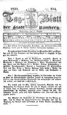 Tag-Blatt der Stadt Bamberg (Bamberger Tagblatt) Sonntag 7. August 1853