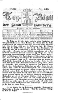 Tag-Blatt der Stadt Bamberg (Bamberger Tagblatt) Sonntag 11. September 1853