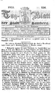 Tag-Blatt der Stadt Bamberg (Bamberger Tagblatt) Sonntag 18. September 1853