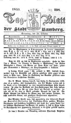 Tag-Blatt der Stadt Bamberg (Bamberger Tagblatt) Sonntag 30. Oktober 1853