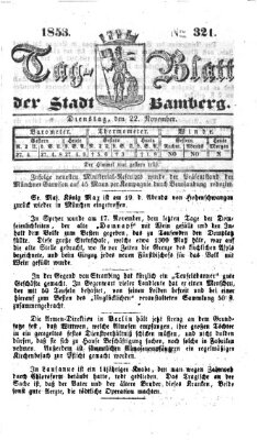 Tag-Blatt der Stadt Bamberg (Bamberger Tagblatt) Dienstag 22. November 1853