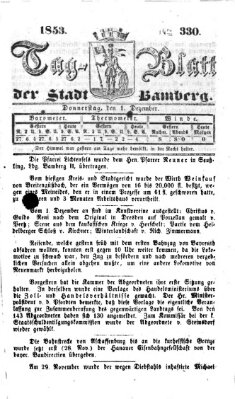 Tag-Blatt der Stadt Bamberg (Bamberger Tagblatt) Donnerstag 1. Dezember 1853