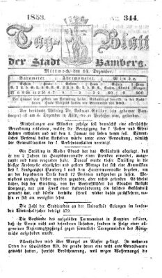 Tag-Blatt der Stadt Bamberg (Bamberger Tagblatt) Mittwoch 14. Dezember 1853