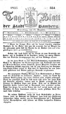 Tag-Blatt der Stadt Bamberg (Bamberger Tagblatt) Dienstag 27. Dezember 1853