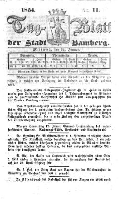 Tag-Blatt der Stadt Bamberg (Bamberger Tagblatt) Mittwoch 11. Januar 1854