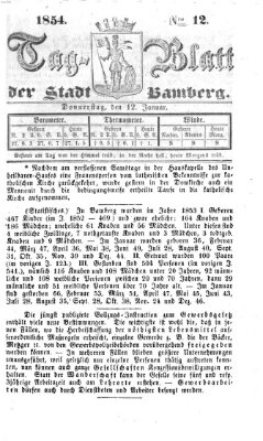 Tag-Blatt der Stadt Bamberg (Bamberger Tagblatt) Donnerstag 12. Januar 1854