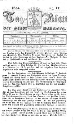 Tag-Blatt der Stadt Bamberg (Bamberger Tagblatt) Dienstag 17. Januar 1854