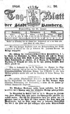 Tag-Blatt der Stadt Bamberg (Bamberger Tagblatt) Donnerstag 26. Januar 1854