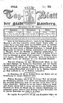 Tag-Blatt der Stadt Bamberg (Bamberger Tagblatt) Sonntag 29. Januar 1854