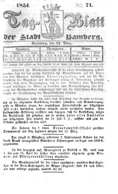 Tag-Blatt der Stadt Bamberg (Bamberger Tagblatt) Sonntag 12. März 1854