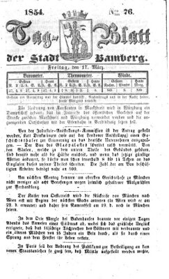 Tag-Blatt der Stadt Bamberg (Bamberger Tagblatt) Freitag 17. März 1854