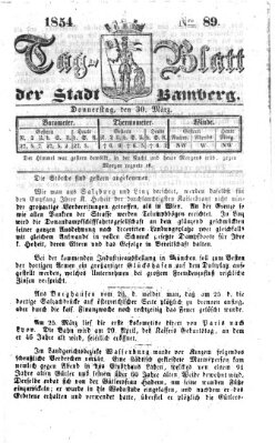 Tag-Blatt der Stadt Bamberg (Bamberger Tagblatt) Donnerstag 30. März 1854