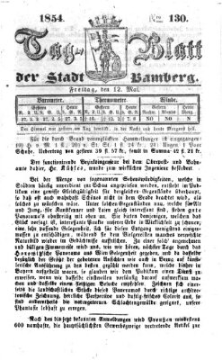 Tag-Blatt der Stadt Bamberg (Bamberger Tagblatt) Freitag 12. Mai 1854