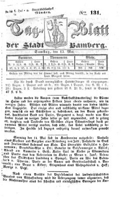 Tag-Blatt der Stadt Bamberg (Bamberger Tagblatt) Samstag 13. Mai 1854