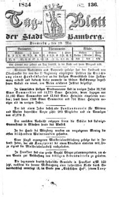 Tag-Blatt der Stadt Bamberg (Bamberger Tagblatt) Donnerstag 18. Mai 1854