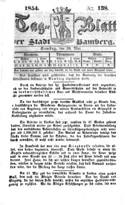 Tag-Blatt der Stadt Bamberg (Bamberger Tagblatt) Samstag 20. Mai 1854