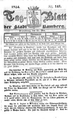 Tag-Blatt der Stadt Bamberg (Bamberger Tagblatt) Dienstag 23. Mai 1854