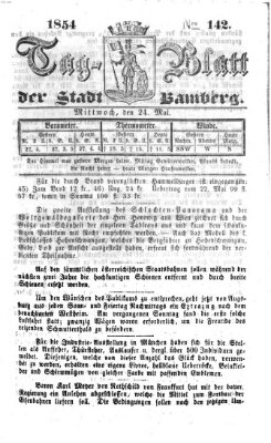 Tag-Blatt der Stadt Bamberg (Bamberger Tagblatt) Mittwoch 24. Mai 1854