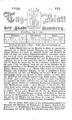 Tag-Blatt der Stadt Bamberg (Bamberger Tagblatt) Samstag 1. Juli 1854