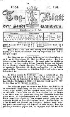 Tag-Blatt der Stadt Bamberg (Bamberger Tagblatt) Samstag 8. Juli 1854