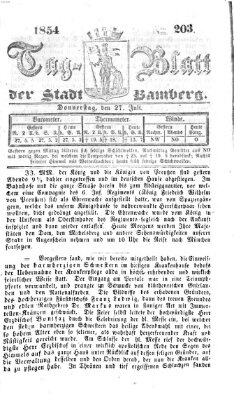 Tag-Blatt der Stadt Bamberg (Bamberger Tagblatt) Donnerstag 27. Juli 1854