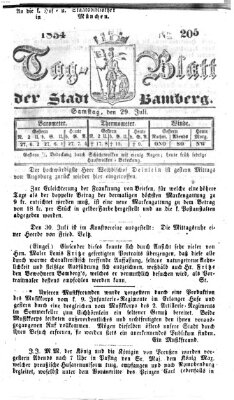 Tag-Blatt der Stadt Bamberg (Bamberger Tagblatt) Samstag 29. Juli 1854