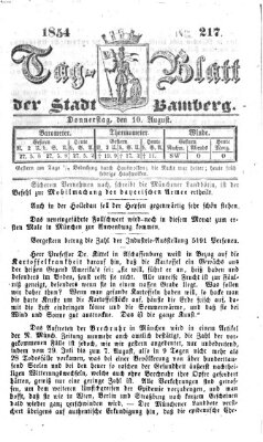 Tag-Blatt der Stadt Bamberg (Bamberger Tagblatt) Donnerstag 10. August 1854