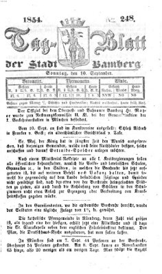 Tag-Blatt der Stadt Bamberg (Bamberger Tagblatt) Sonntag 10. September 1854