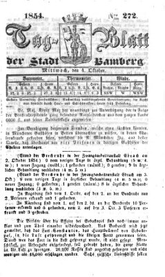 Tag-Blatt der Stadt Bamberg (Bamberger Tagblatt) Mittwoch 4. Oktober 1854