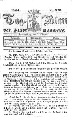 Tag-Blatt der Stadt Bamberg (Bamberger Tagblatt) Donnerstag 5. Oktober 1854