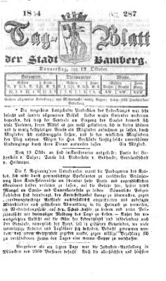 Tag-Blatt der Stadt Bamberg (Bamberger Tagblatt) Donnerstag 19. Oktober 1854