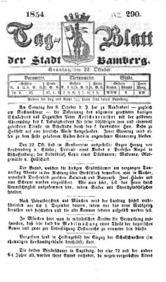 Tag-Blatt der Stadt Bamberg (Bamberger Tagblatt) Sonntag 22. Oktober 1854