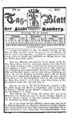 Tag-Blatt der Stadt Bamberg (Bamberger Tagblatt) Sonntag 29. Oktober 1854