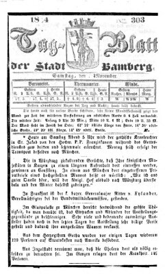 Tag-Blatt der Stadt Bamberg (Bamberger Tagblatt) Samstag 4. November 1854