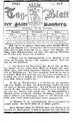 Tag-Blatt der Stadt Bamberg (Bamberger Tagblatt) Samstag 18. November 1854