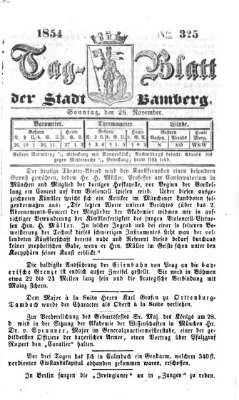 Tag-Blatt der Stadt Bamberg (Bamberger Tagblatt) Sonntag 26. November 1854