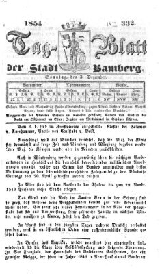 Tag-Blatt der Stadt Bamberg (Bamberger Tagblatt) Sonntag 3. Dezember 1854