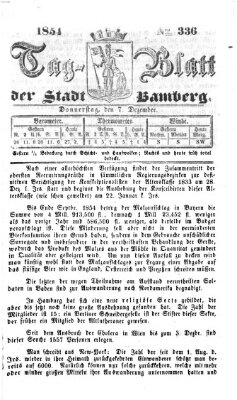 Tag-Blatt der Stadt Bamberg (Bamberger Tagblatt) Donnerstag 7. Dezember 1854