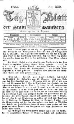 Tag-Blatt der Stadt Bamberg (Bamberger Tagblatt) Sonntag 10. Dezember 1854