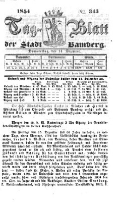 Tag-Blatt der Stadt Bamberg (Bamberger Tagblatt) Donnerstag 14. Dezember 1854