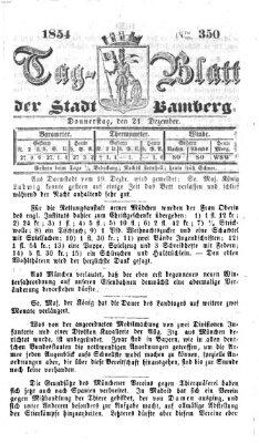 Tag-Blatt der Stadt Bamberg (Bamberger Tagblatt) Donnerstag 21. Dezember 1854