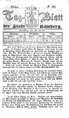 Tag-Blatt der Stadt Bamberg (Bamberger Tagblatt) Samstag 20. Januar 1855