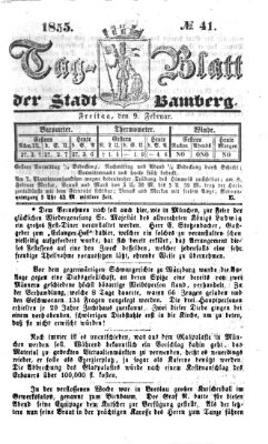 Tag-Blatt der Stadt Bamberg (Bamberger Tagblatt) Freitag 9. Februar 1855